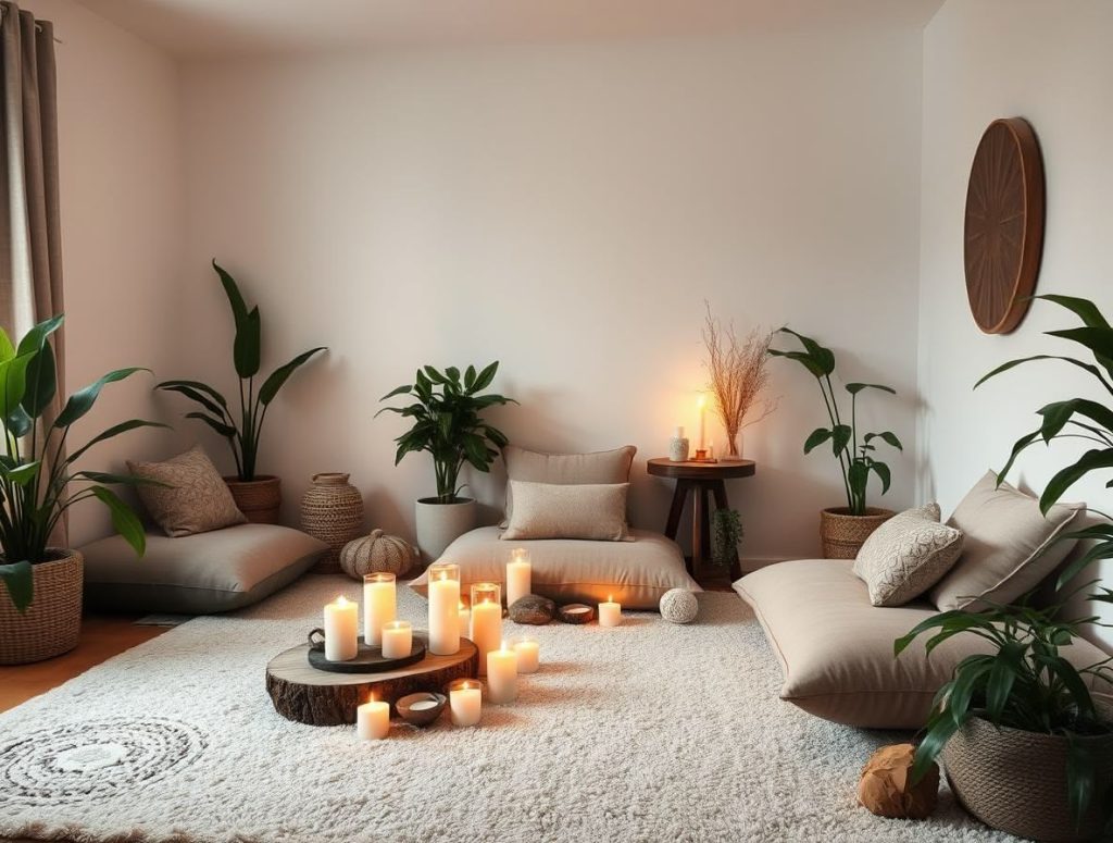 Préparer un espace sacré chez soi pour la relaxation profonde et la guérison énergétique