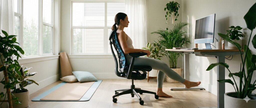 Pratiquer le yoga énergétique sur chaise : solutions accessibles en télétravail prolongé